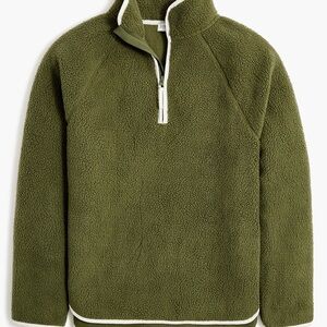 J.Crew Factory Sherpa half-zip tunic pullover - NWT